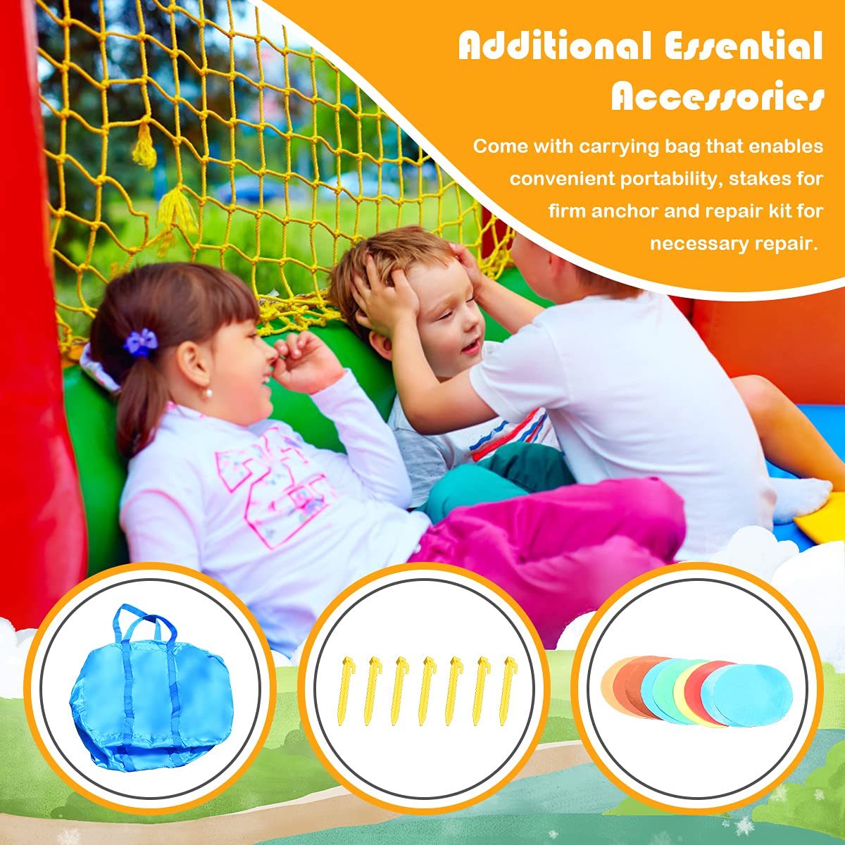 **BOUNTECH Inflatable Bounce House with Ball Pit & Basketball Rim - Kids Bouncy Castle for Toddlers Ages 5-12 - Indoor/Outdoor Party Fun - Includes 480W Blower - Perfect for Birthday Parties, Backyard Play & Family Gatherings**