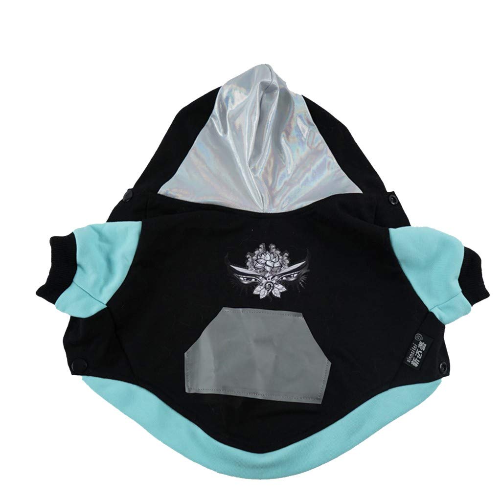 FarJing Reflective Dog Hoodie - Soft & Warm Pet Hooded Sweater with Hat for Small to Medium Dogs | Perfect for Night Walks, Outdoor Adventures & Cold Weather Protection