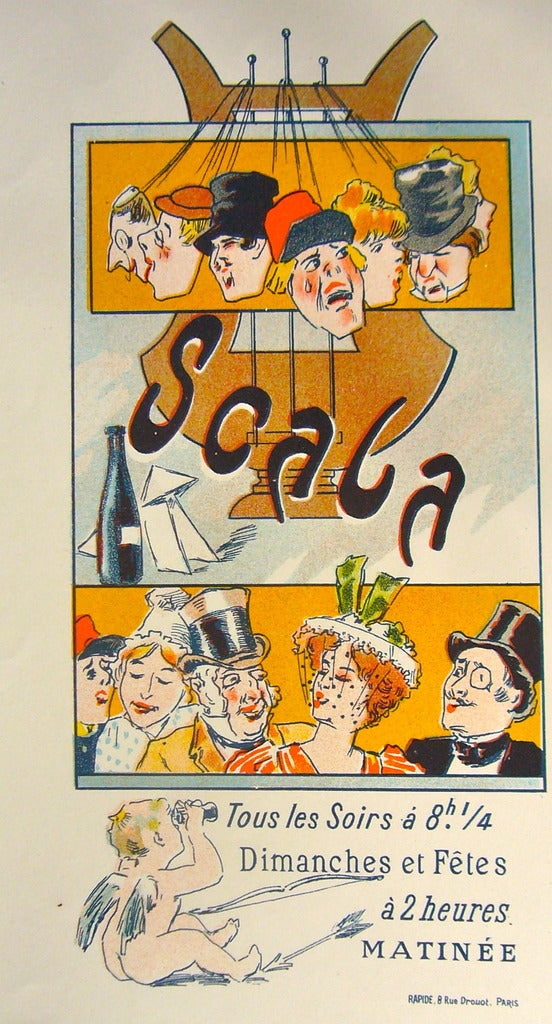 1897 French Art Nouveau Poster - Les Programmes Illustres La Scala #6 by Misti | Vintage Art Print for Home Decor, Office & Gallery Wall
