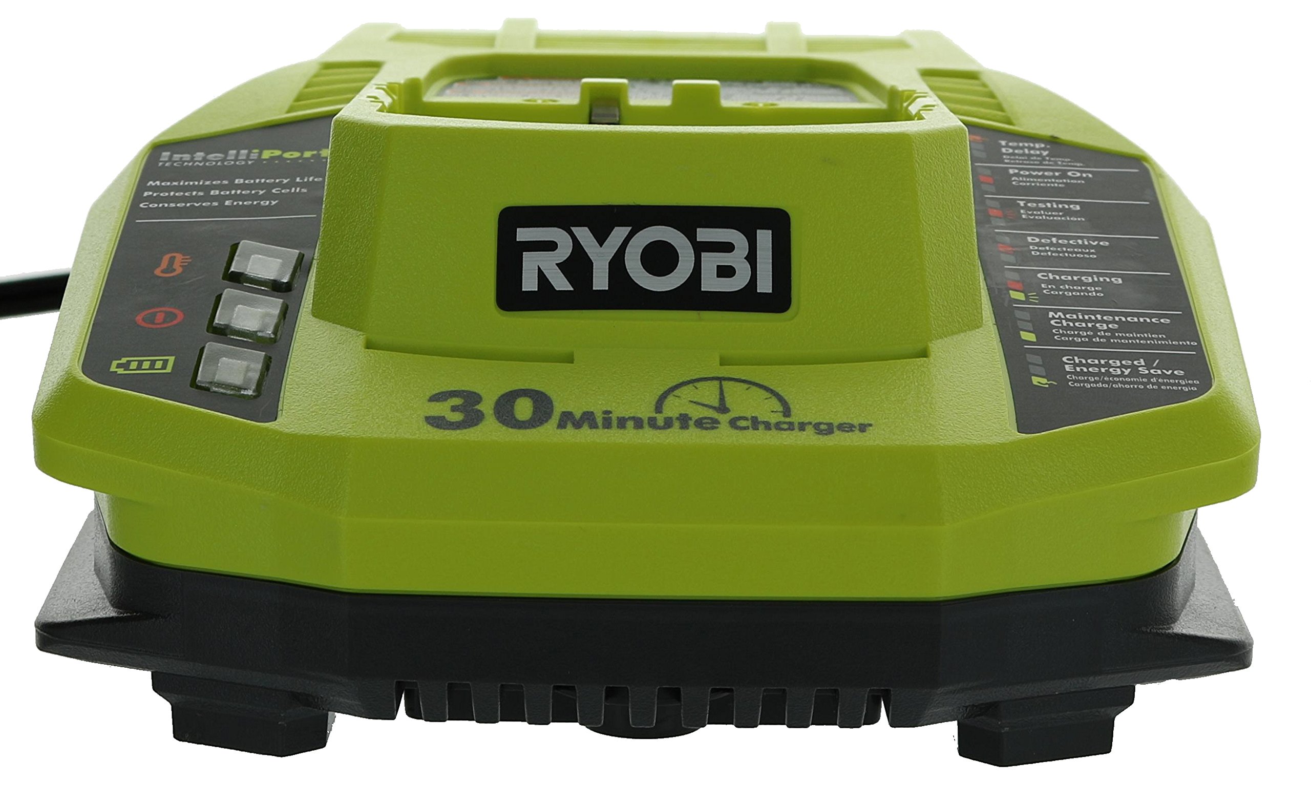 Ryobi P117 One+ 18V Dual Chemistry IntelliPort Lithium Ion & NiCad Battery Charger (Battery Not Included) - Fast Charging for Power Tools, Drills & Outdoor Equipment