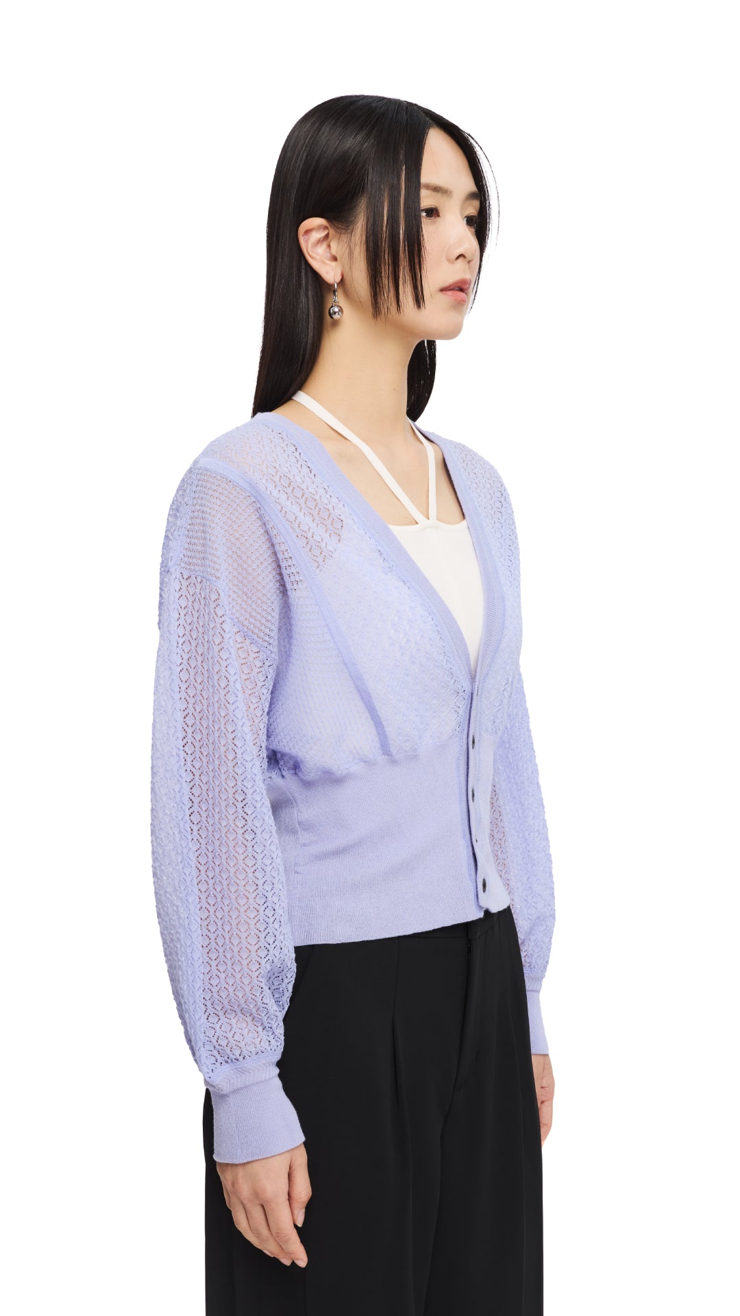 Elegant Lace Knit Cardigan for Women - Soft & Comfortable Open Front Sweater - Perfect for Office, Date Night & Casual Outfits
