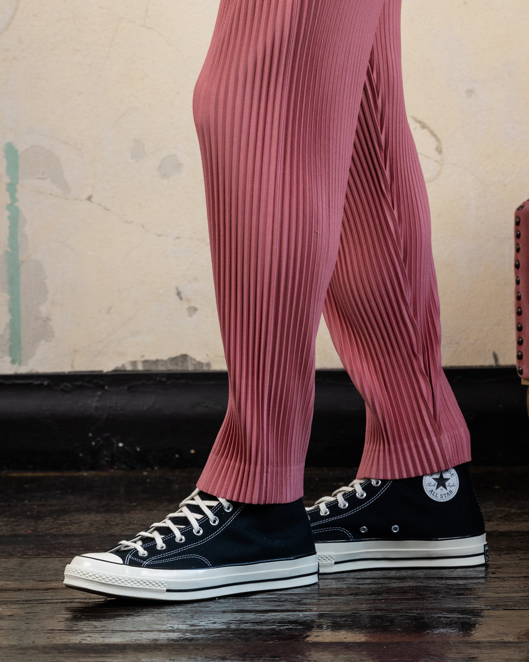 404 Harbour Plisse Pants for Women - Soft Stretchy High Waisted Pink Palazzo Trousers | Comfortable Lounge, Office & Casual Wear
