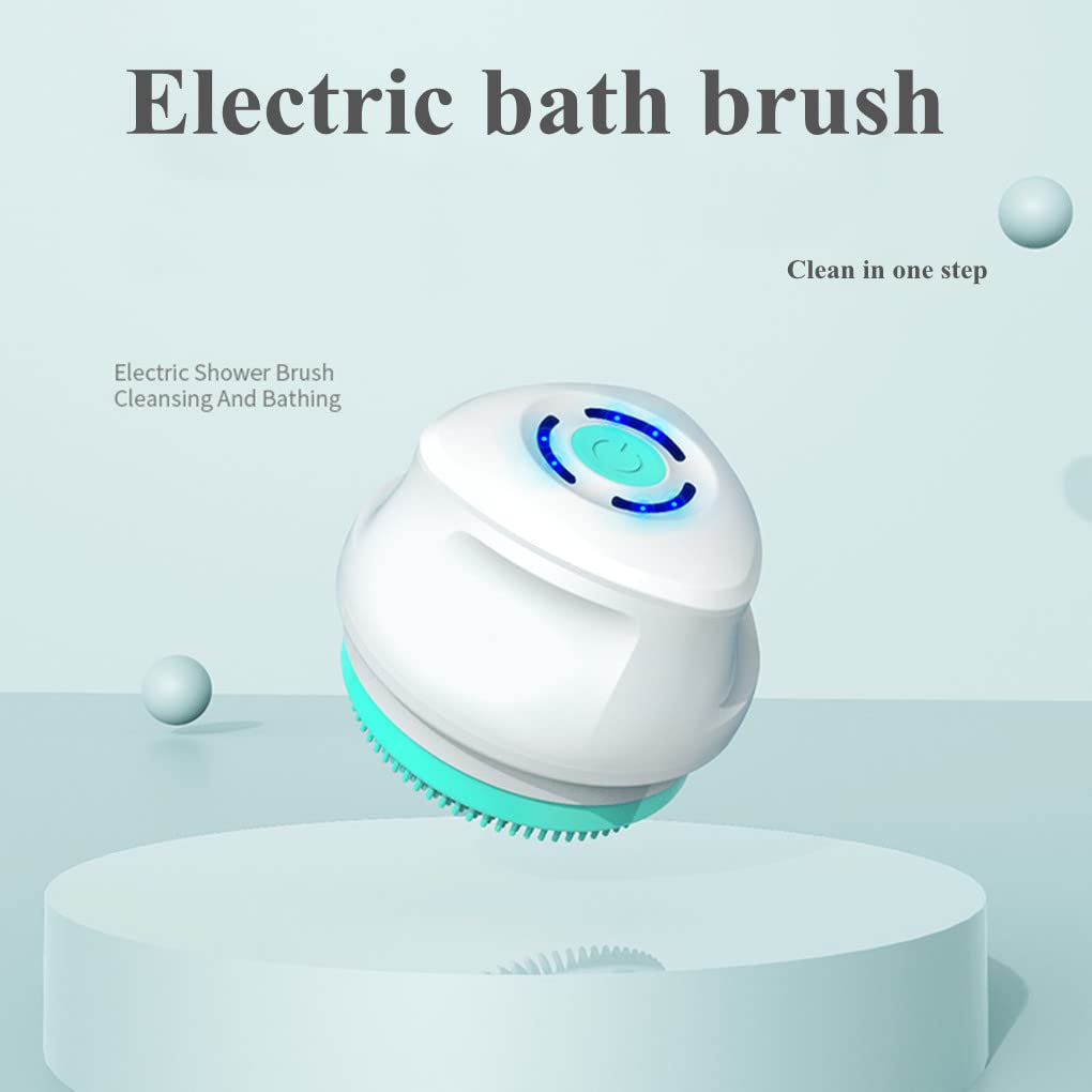 Electric Shower Brush Set - 5 Soft Heads for Face, Body & Feet - Deep Clean & Waterproof - Great for Bath & Spa