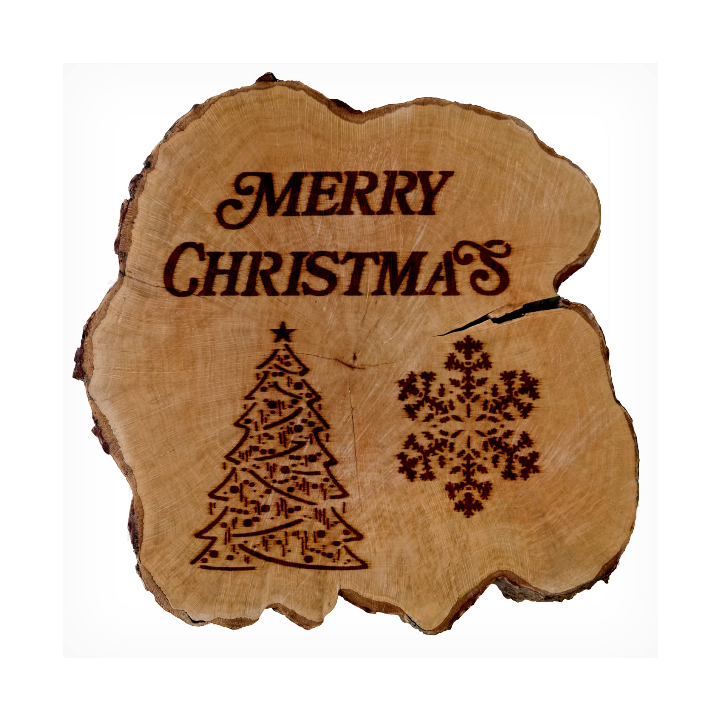 Trademark Fine Art 'Christmas Branding on Wood' Canvas Wall Art by Cora Niele - Perfect for Holiday Home Decor, Christmas Gifts & Festive Living Room Accents