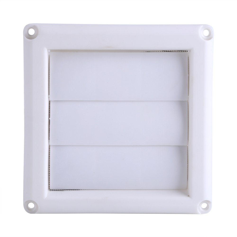 15x15cm Plastic Wall Air Vent Grille Cover with 3 Flaps & Net - Square Duct Ventilation Grill for Tumble Dryer, Extractor Fan & Outlet - Perfect for Laundry Rooms, Bathrooms & Basements