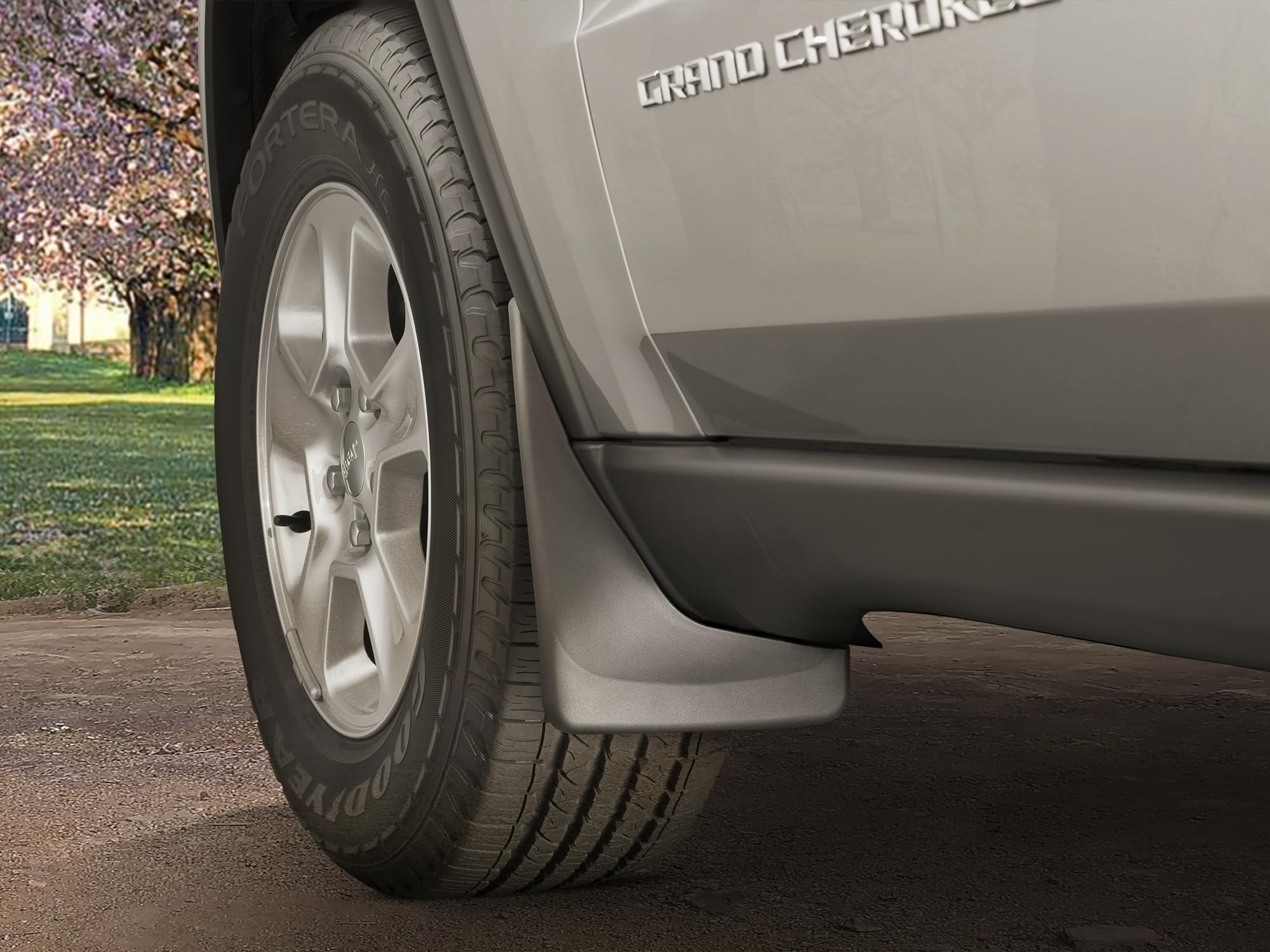 WeatherTech Custom No Drill Splash Guard Mud Flaps for Jeep Wrangler 2-Door & 4-Door - Front & Rear Set (110097-120099) | Black | All-Weather Protection for Off-Road & Daily Driving
