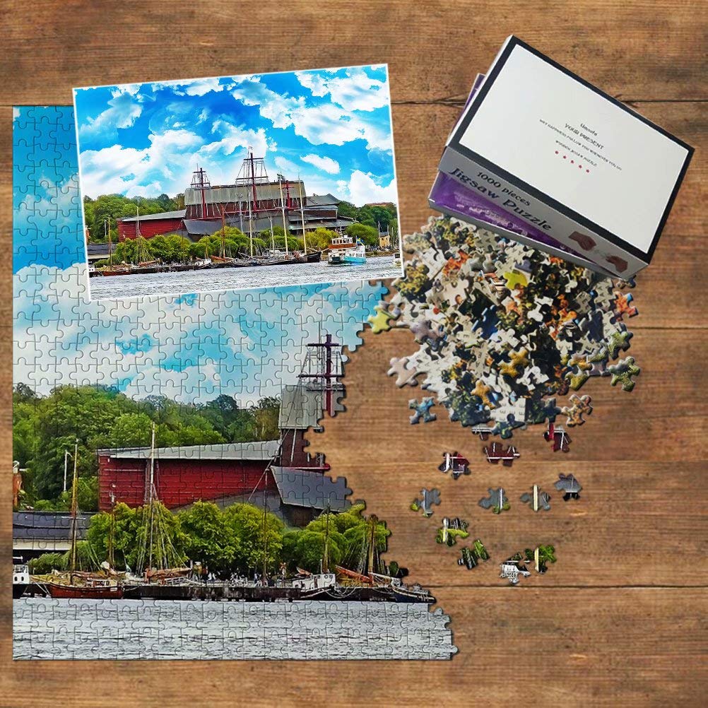 1000-Piece Sweden Vasa Museum Stockholm Wooden Jigsaw Puzzle – Perfect for Travel Souvenirs, Home Decor & Family Game Night