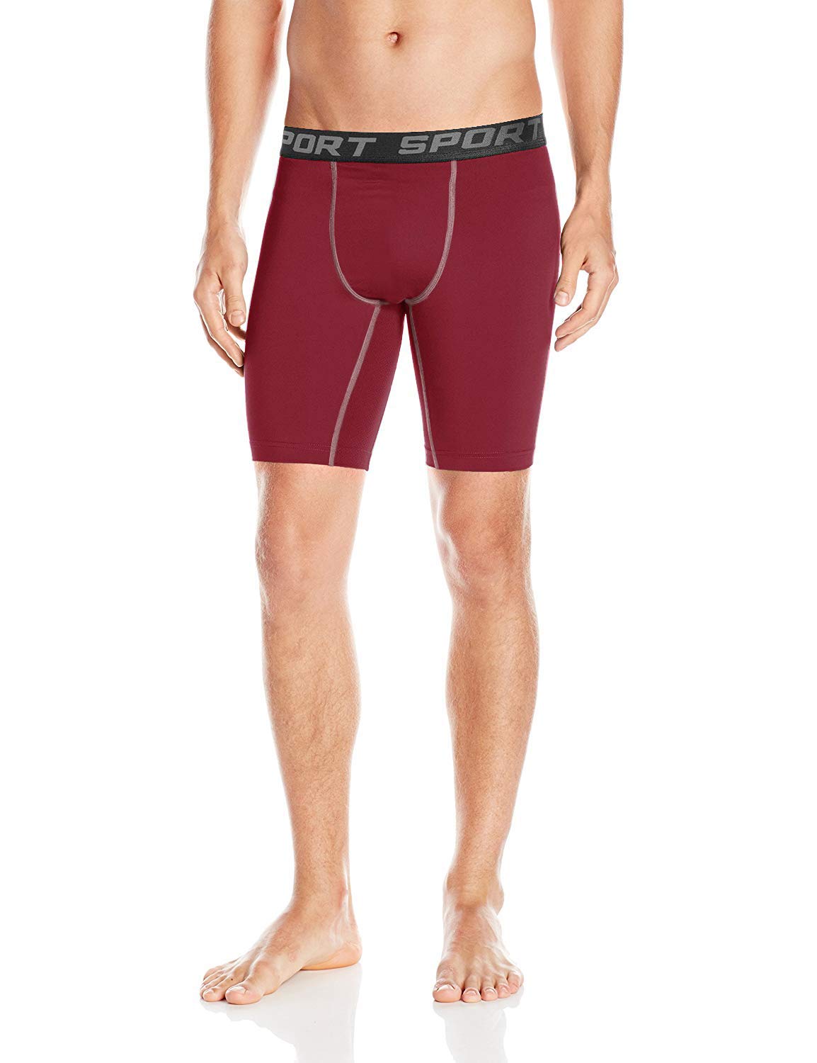 Men's Athletic Compression Shorts 3 Pack - Moisture Wicking Running Shorts for Gym, Workout & Sports - High Performance Tight Fit for Cycling, Basketball & Training