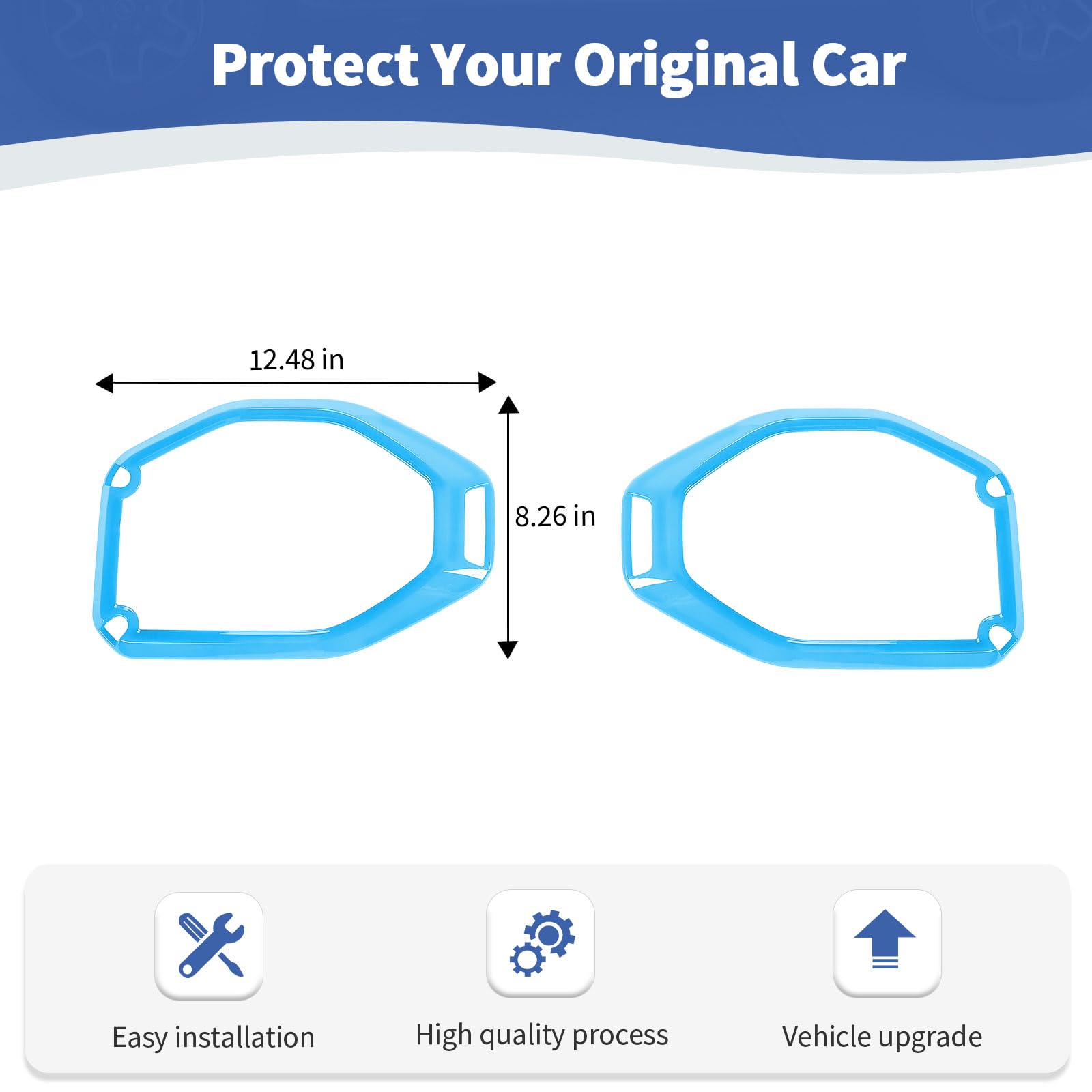 RT-TCZ Roof Speaker Cover Trim for Jeep Wrangler JL JLU & Gladiator JT (2018-2023) - Baby Blue Interior Accessories (2-Piece Set) - Perfect for Car Audio Protection & Customization
