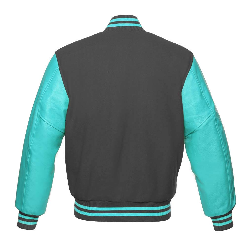 Premium Wool & Genuine Leather Varsity Jacket - Baseball Letterman Bomber Jacket for School & College | Perfect for Sports Teams, Campus Fashion & Casual Outfits