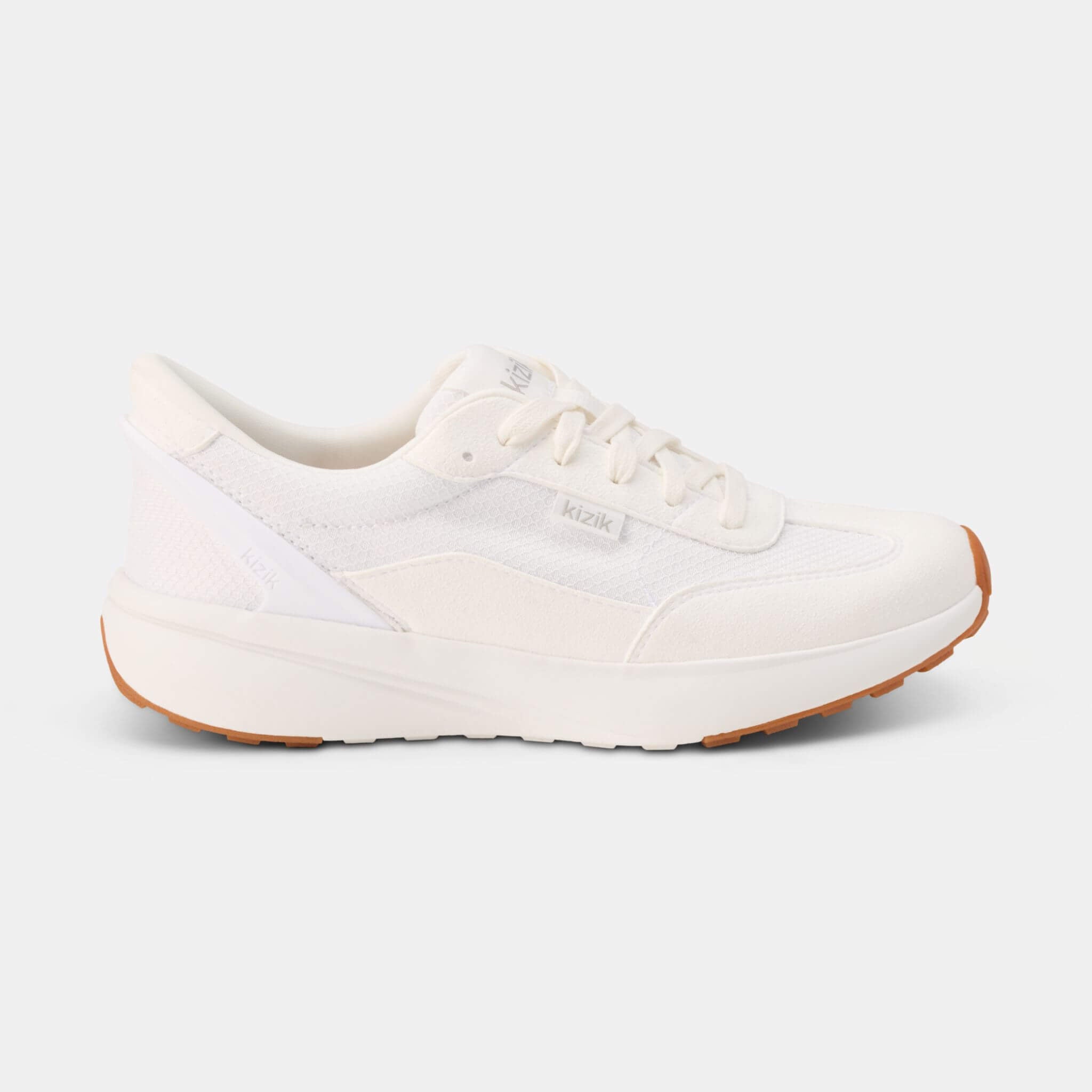 Women's Charlotte Bright White Sneakers - Comfortable Casual Walking Shoes for Everyday Wear, Gym & Travel