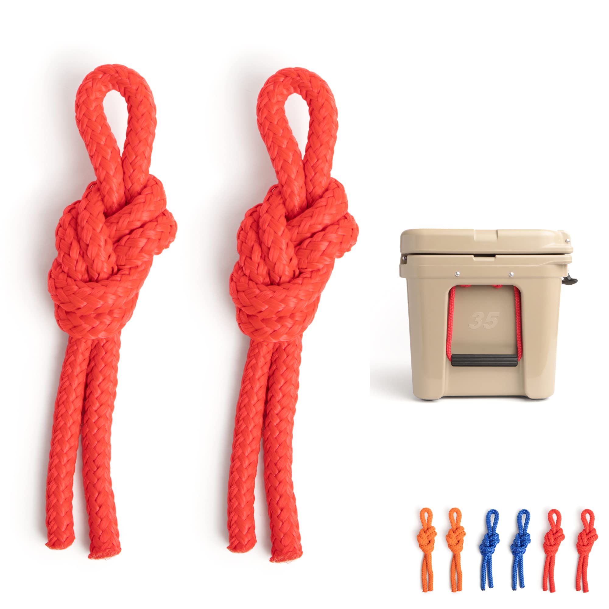 Colorful Rope Handles for YETI & RTIC Coolers - 2-Pack | Tailgating & Outdoor Use