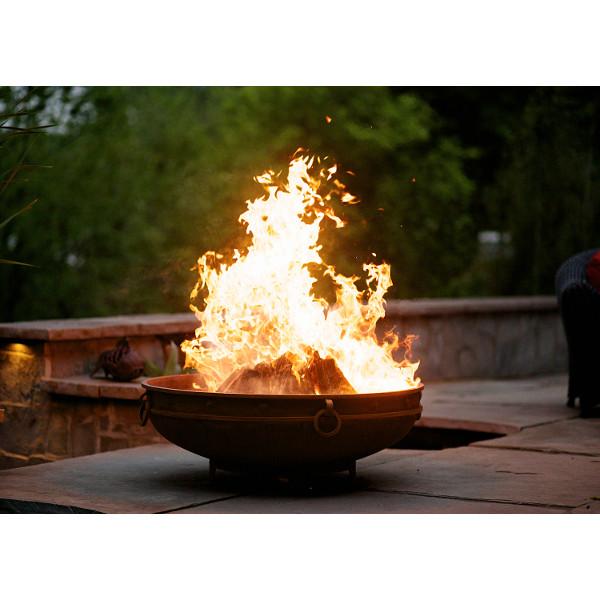 Emperor Fire Pit - Outdoor Wood Burning Fire Pit for Backyard, Patio & Camping - Heavy Duty Steel Fire Pit with Spark Screen & Poker - Perfect for Bonfires, S'mores & Outdoor Gatherings