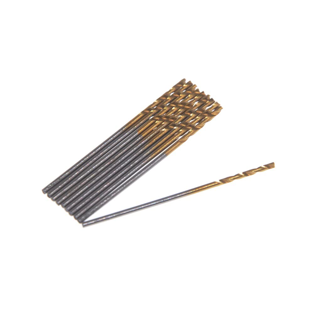 50Pcs HSS Titanium Coated Twist Drill Bit Set - 1/1.5/2/2.5/3mm High Speed Steel Woodworking Tools for DIY Projects, Metal & Wood Drilling