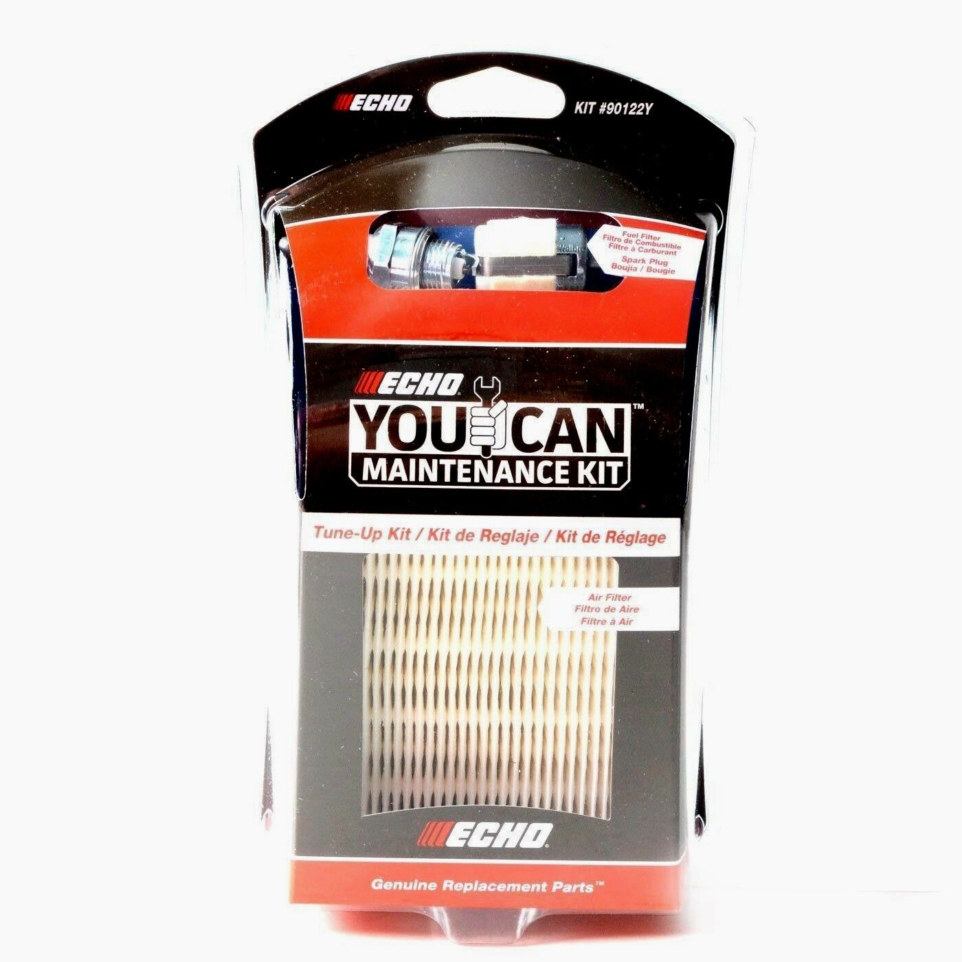 Genuine Echo PB-770 Tune Up Kit 90122Y - Air Filter, Spark Plug, Fuel Filter for Lawn Mowers & Outdoor Power Equipment