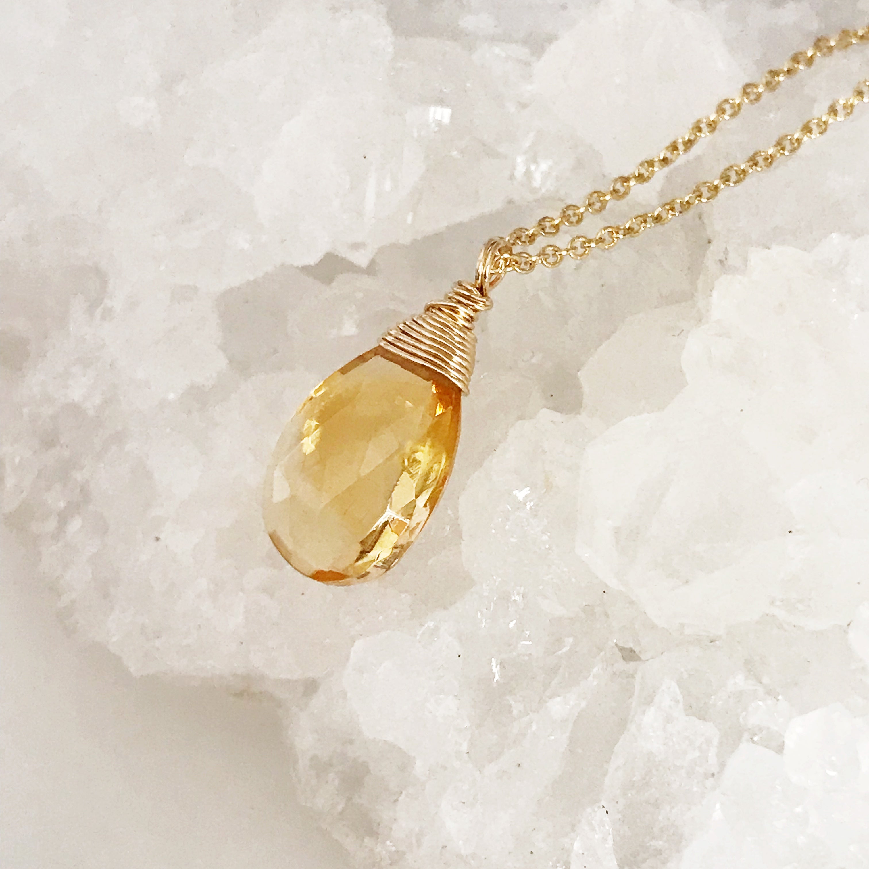 Natural Citrine Jewelry Set (S107) - Elegant Necklace & Earrings for Women, Perfect for Gifts, Parties & Special Occasions