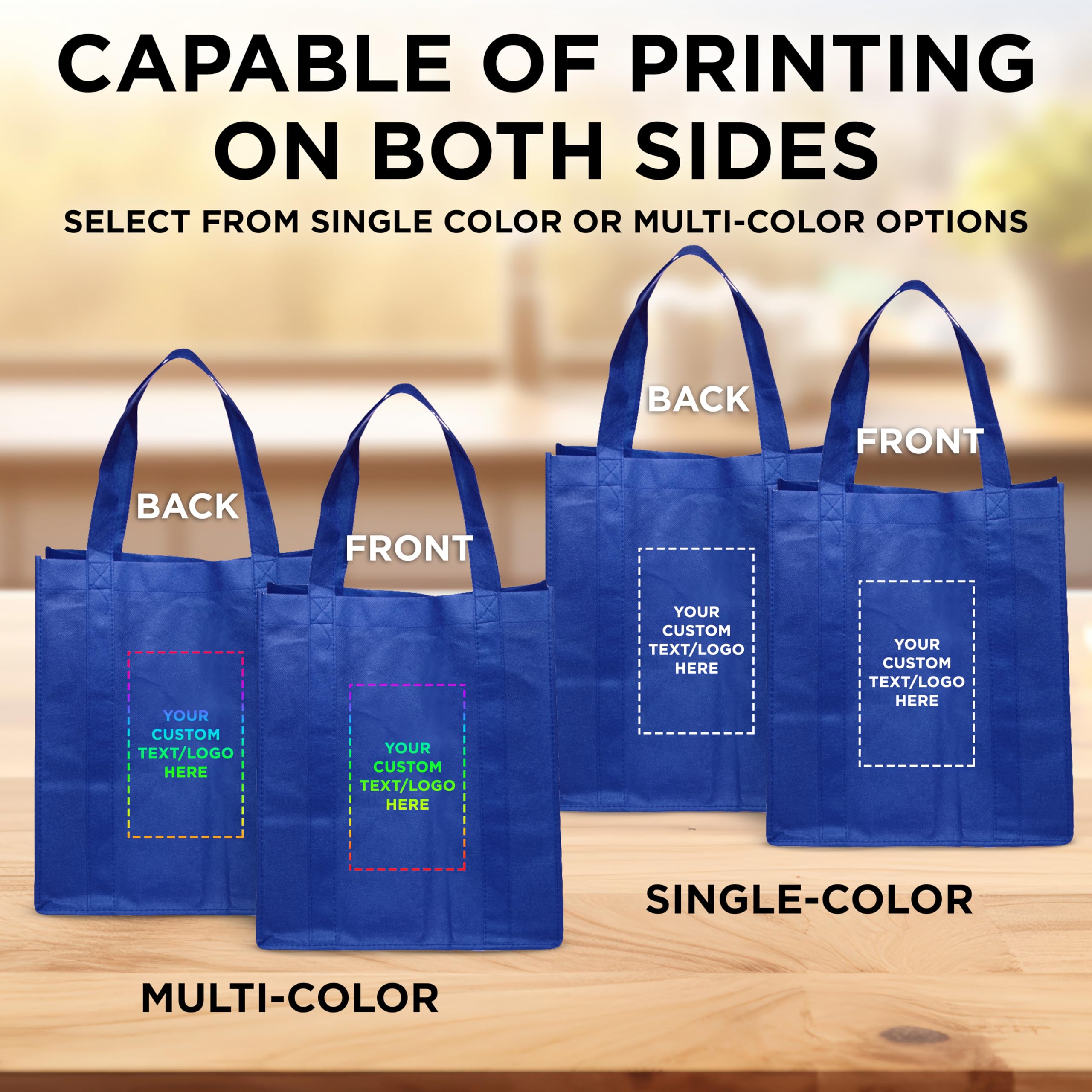 Eco-Friendly Reusable Grocery Tote Bag - Foldable Shopping Bags for Groceries, Farmers Market & Travel | Compact & Durable