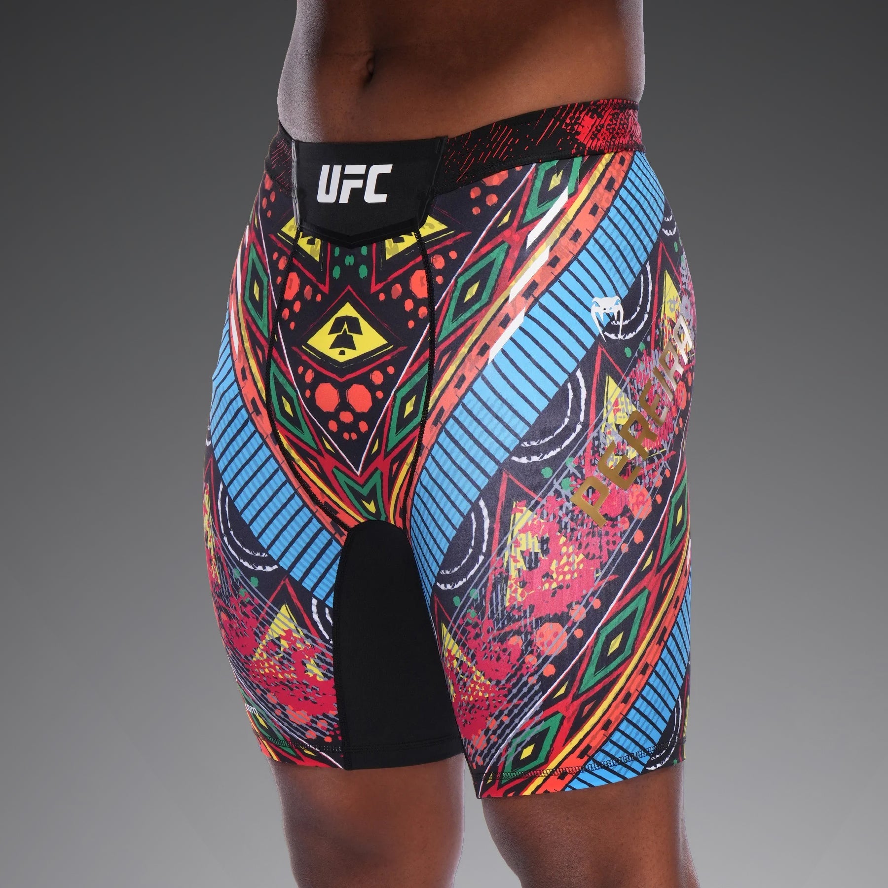 Men's UFC Adrenaline MMA Shorts by Venum - Red Alex Pereira Vale Tudo Fight Shorts for Training & Competition | Premium MMA Gear for Fighters & Athletes
