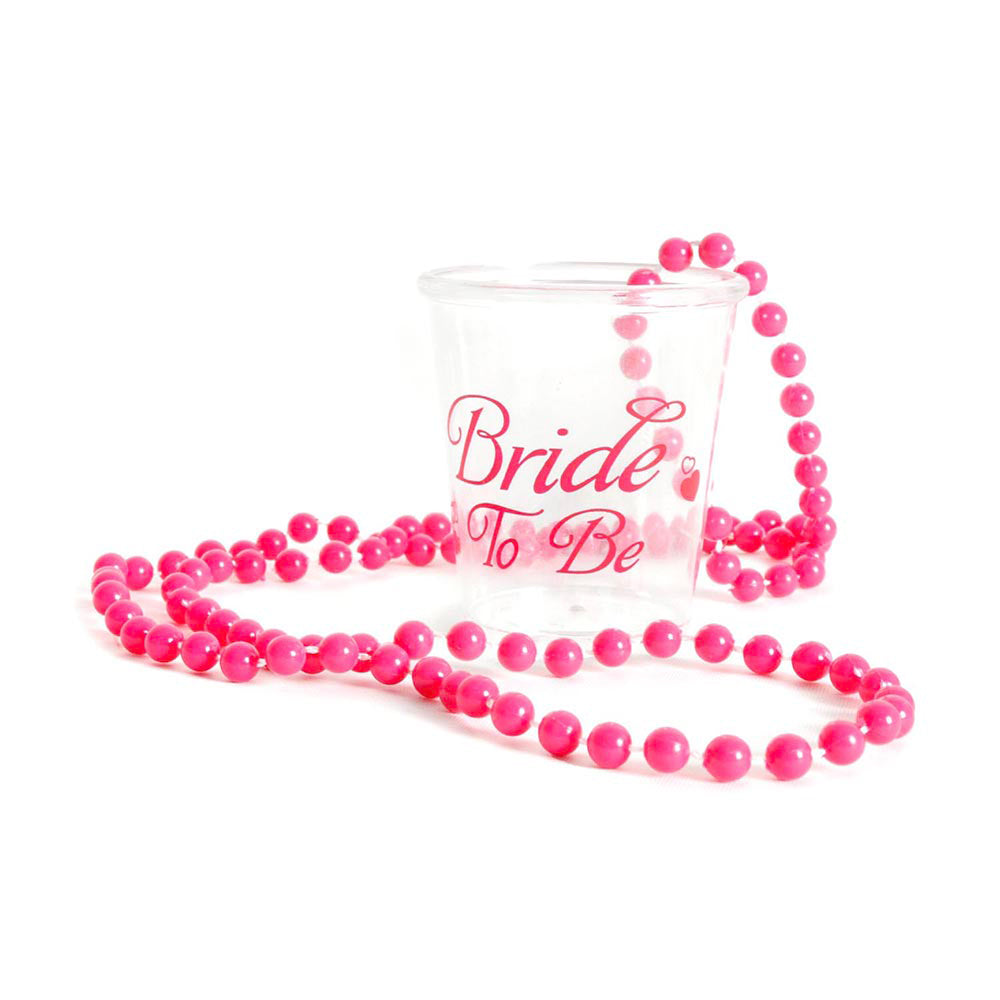 Bride To Be Shot Glass Necklace - Fun Bachelorette Party Accessory & Wedding Gift for Bridesmaids - Perfect for Pre-Wedding Celebrations and Girls' Night Out