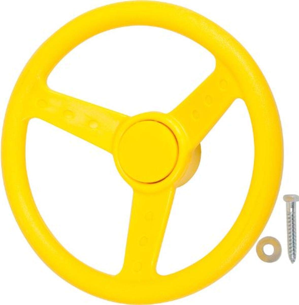 Yellow Swing Set Steering Wheel with SSS Logo - Outdoor Play for Kids