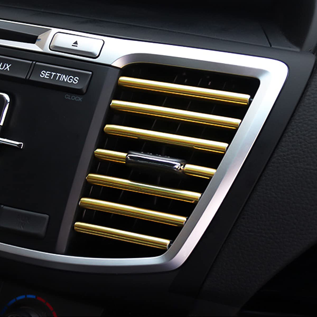 20PCS Universal Waterproof Bendable Car Air Vent Trim Decoration Strip - Gold AC Vent Outlet Cover for Most Vehicles | Car Interior Accessories & Styling Upgrade