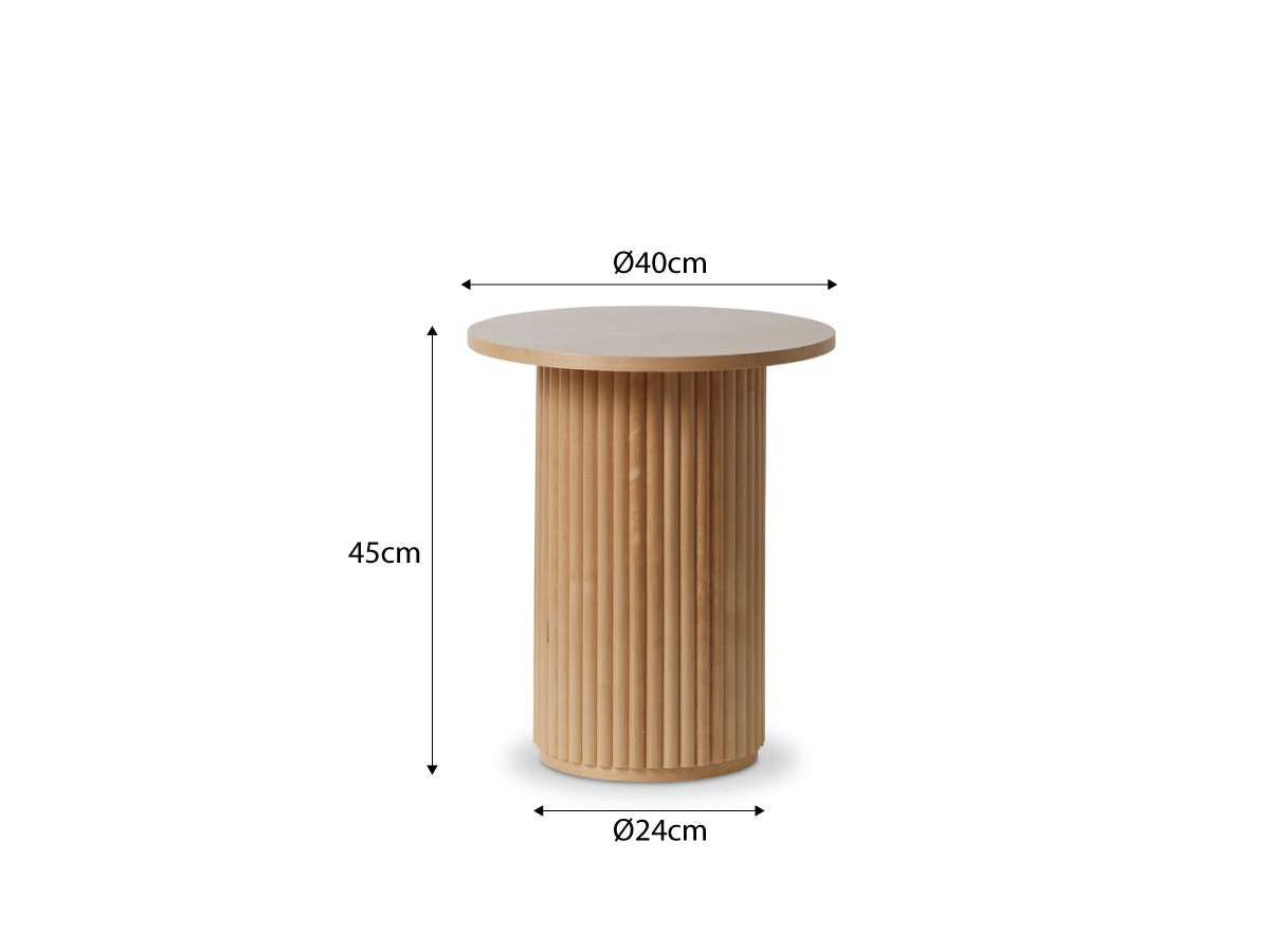 Modern Birch Wood Side Table - Nightstand, End Table for Living Room, Bedroom & Office - Natural Scandinavian Style Accent Furniture for Home Decor