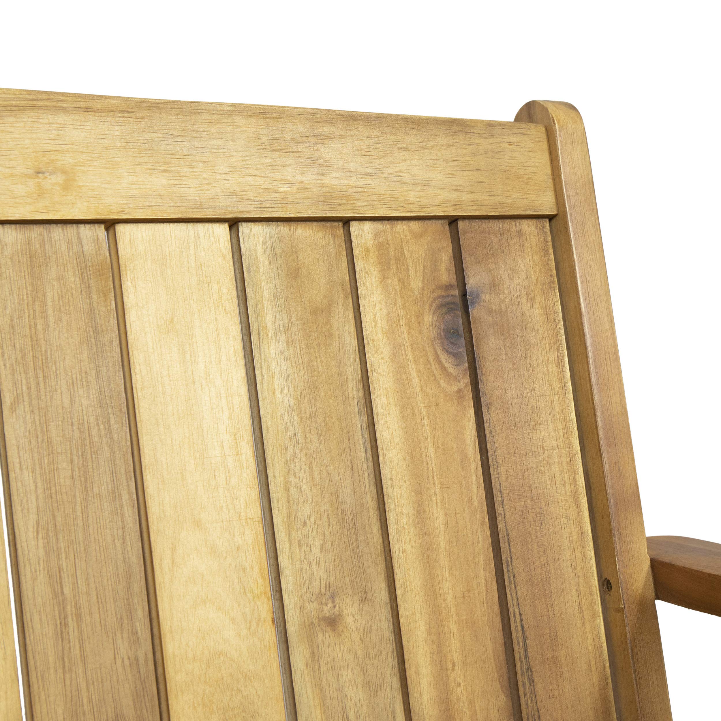 Premium Outdoor Aacia Wood Porch Swing - Teak Finish, Weather-Resistant Hanging Chair for Patio, Garden, Backyard & Deck Relaxation