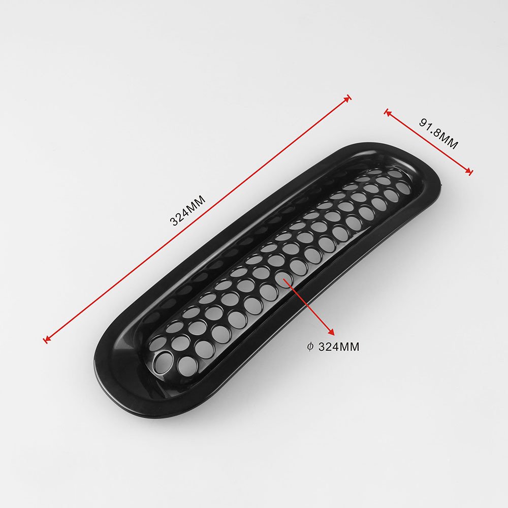 7-Piece Black ABS Car Mesh Front Racing Grille Trim Cover for Jeep JK Wrangler (2007-2015) - Bumper Protection & Off-Road Style Upgrade - Perfect for Off-Roading, Car Shows & Custom Jeep Modifications