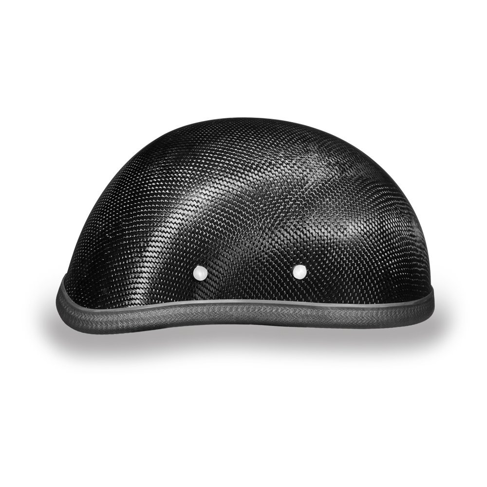 Daytona Carbon Fiber Motorcycle Half Helmet - Lightweight Retro Skull Cap with Breathable Liner & Head Wrap - Perfect for Cruiser, Scooter & Vintage Bike Riders