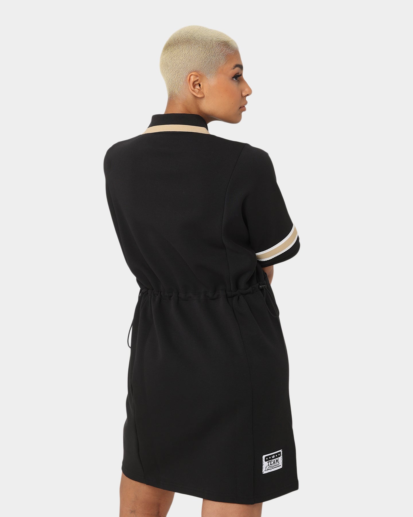 Adidas Women's Modern Collegiate Polo Dress - Black | Athletic Casual Wear for Women | Perfect for Golf, Tennis & Everyday Outfits