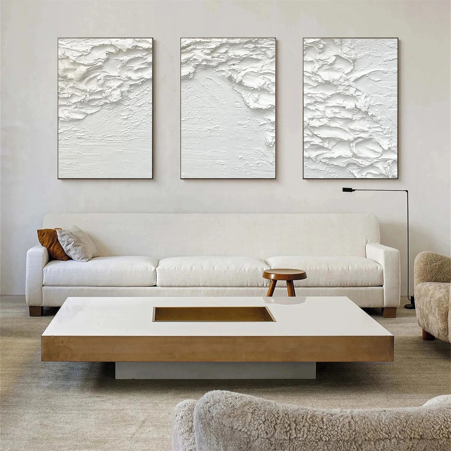 Minimalist Balance Canvas Art Set of 3 - Modern Abstract Wall Decor for Living Room, Bedroom & Office - #MM290