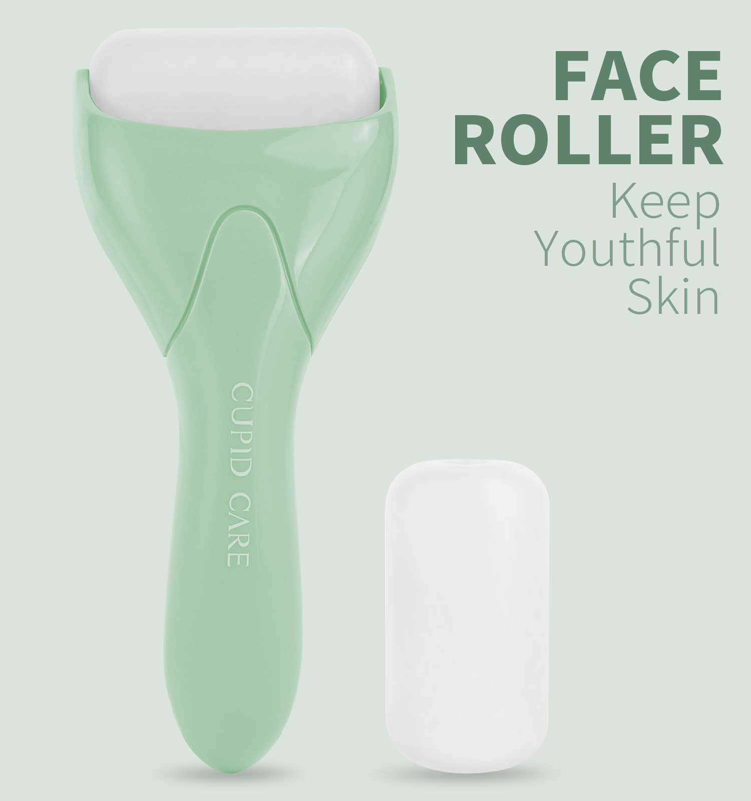 **Ice Roller for Face & Eye – 2-Pack Cooling Face Massager for Puffiness & Wrinkles Relief, Self-Care Skin Therapy, Perfect Gift for Women & Men (Green) – Use for Morning Routine, Post-Workout Recovery & Spa Relaxation**