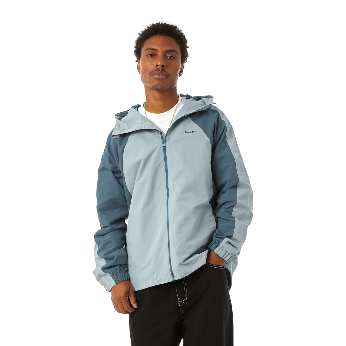 HUF HUF SET SHELL JACKET BLUE - Waterproof Windbreaker for Outdoor Activities, Hiking & Streetwear Fashion