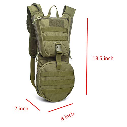 3L Tactical Hydration Pack with Water Bladder - Lightweight Military Molle Backpack for Hiking, Camping & Outdoor Adventures
