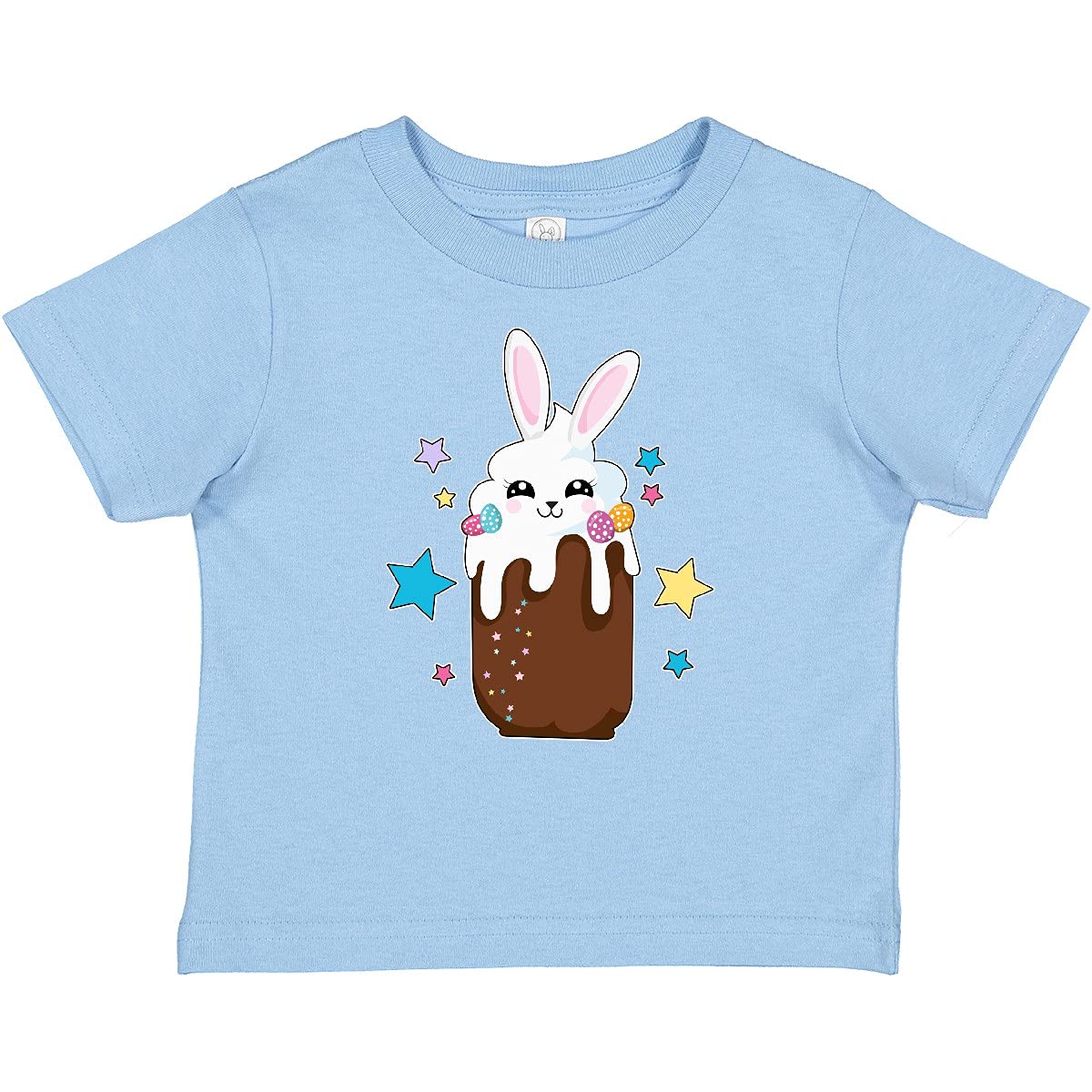 Easter Chocolate Bunny with Stars Baby T-Shirt | Cute Easter Outfit for Boys & Girls | Perfect for Easter Egg Hunts & Spring Celebrations