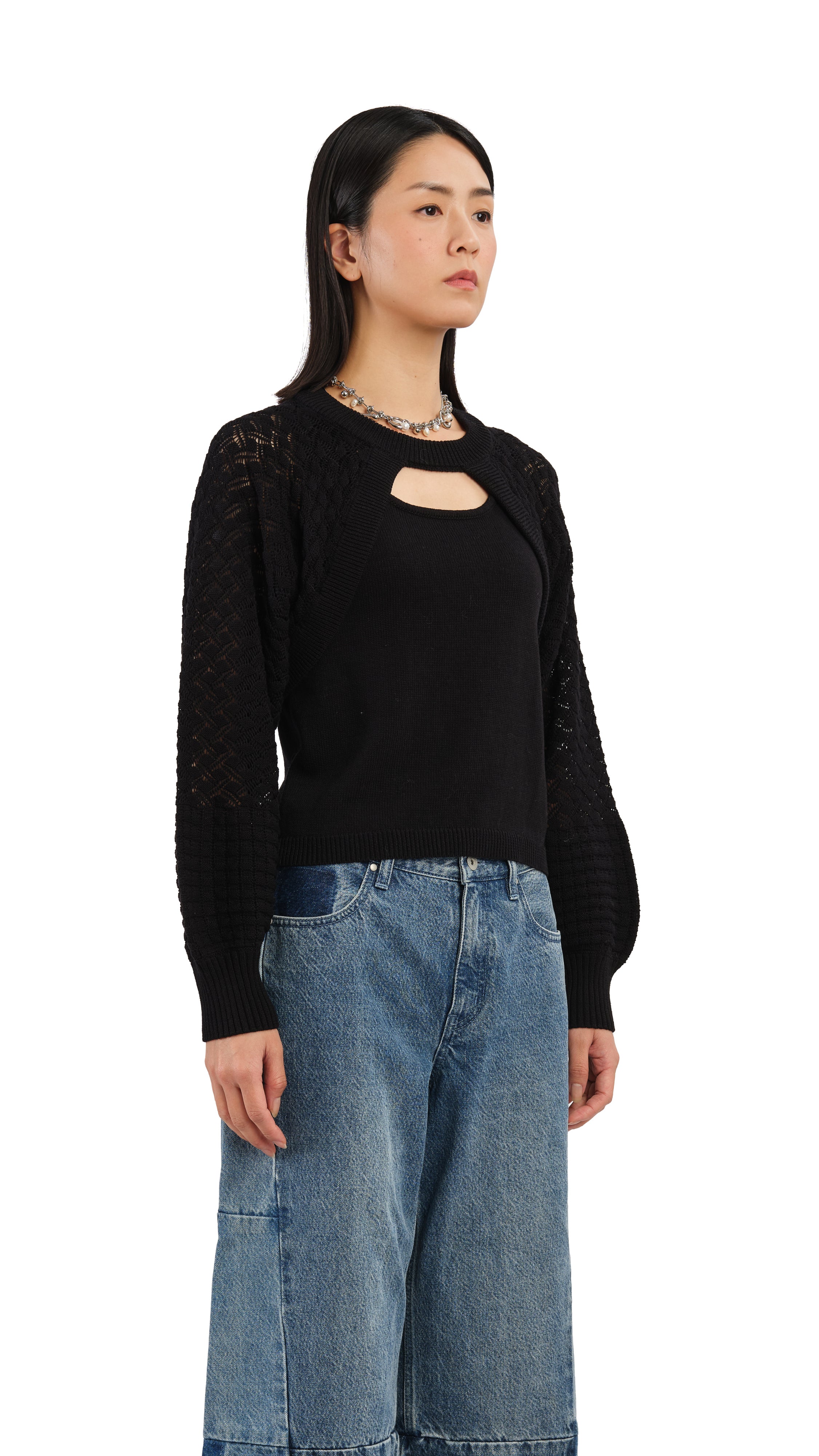 2 in 1 Women's Sweater - Convertible Cardigan & Pullover - Cozy Knit Top for Fall & Winter - Perfect for Office, Dates & Casual Outings