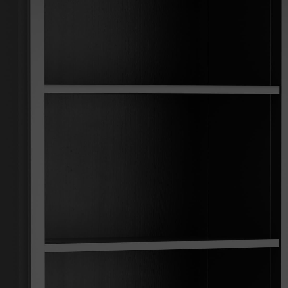 SIMPLIHOME Amherst 30 Inch Solid Wood 5-Shelf Bookcase - Black Transitional Style for Living Room, Study, Office | Bookshelf for Home Decor & Storage
