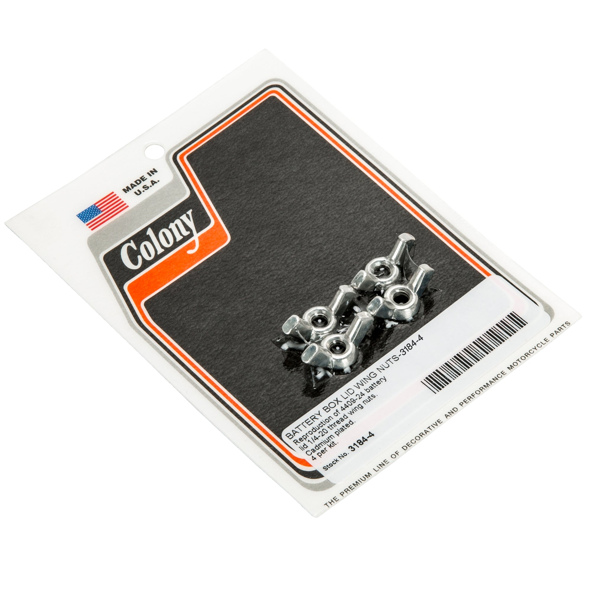4 Pack 1/4-20 Wing Nuts - OEM #4409 24 CAD Plated Battery Terminals - Perfect for Automotive, Marine & DIY Electrical Projects