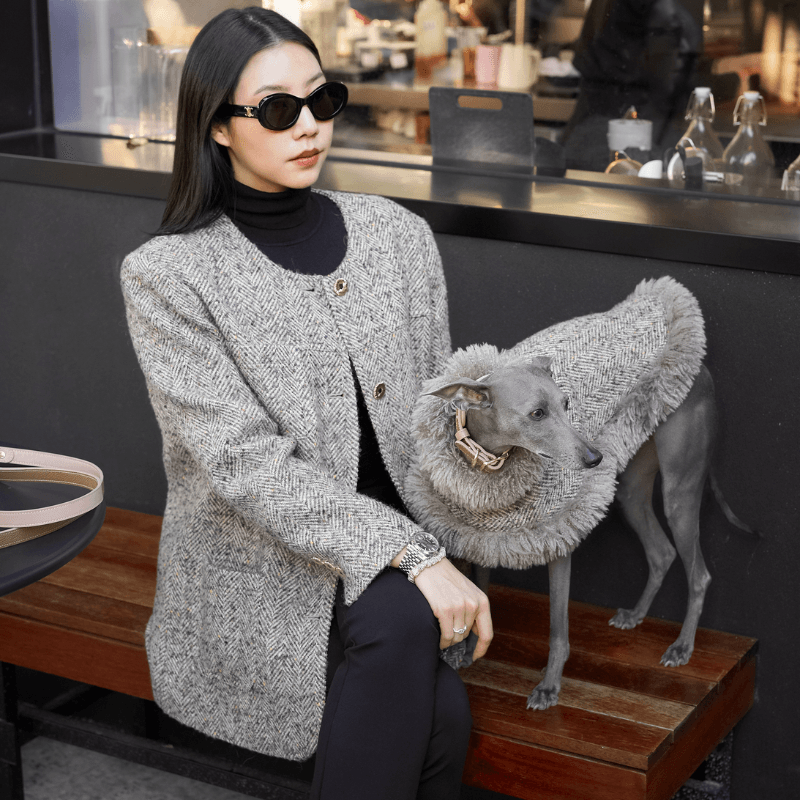 Luxury Alpaca Wool Tweed Sable Cape - Soft & Warm Winter Shawl for Women - Perfect for Evening Parties, Weddings & Cold Weather Fashion