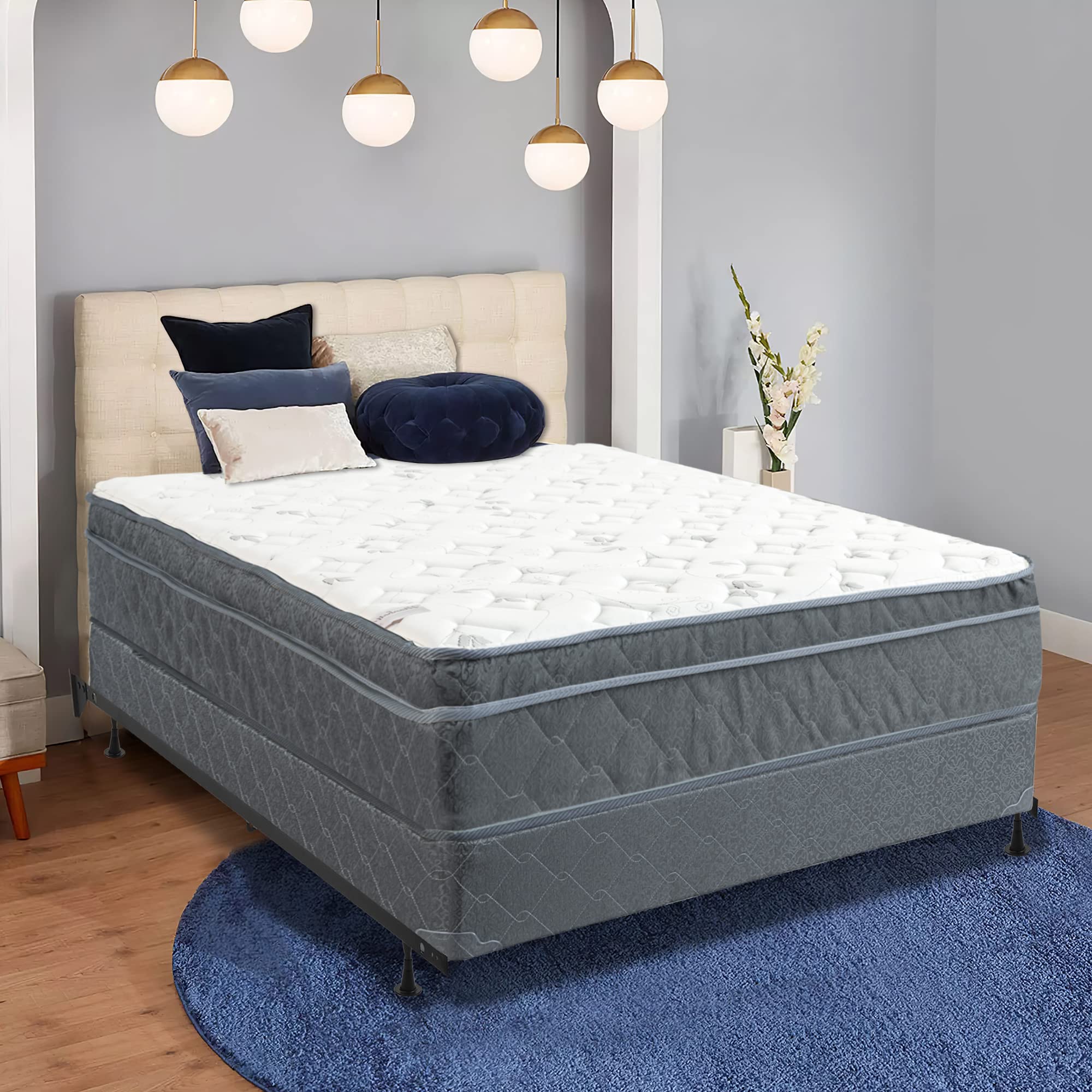 13-Inch Extra Firm Hybrid Mattress with Eurotop & 4