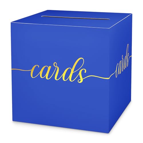 Blue and Gold Card Box
