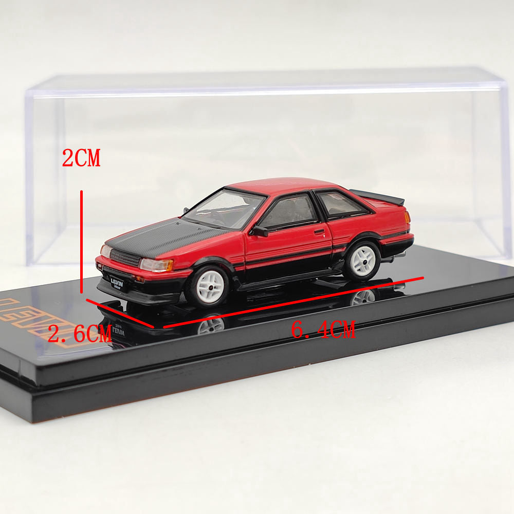 1/64 Scale Toyota Corolla Levin AE86 2-Door TOM'S IGETA Wheel Diecast Model Car - Limited Edition Collectible Toy (HJ641035TRK) - Perfect for Display, Racing Enthusiasts, and Gift Giving