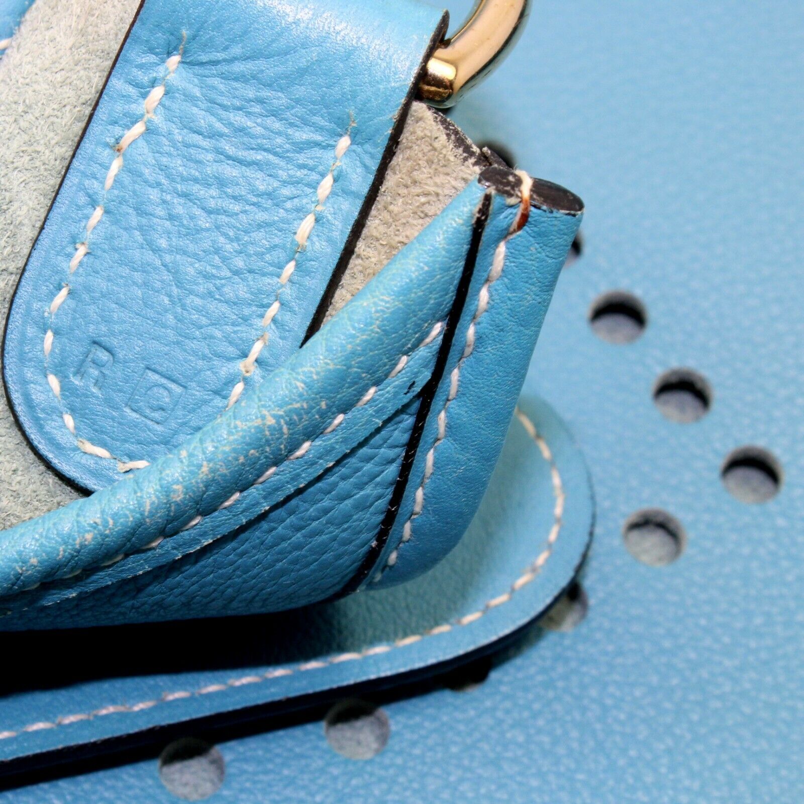 Authentic Hermes Evelyne GM Handbag in Blue Jean Clemence Leather - Luxury Tote for Women, Perfect for Work, Travel & Everyday Elegance