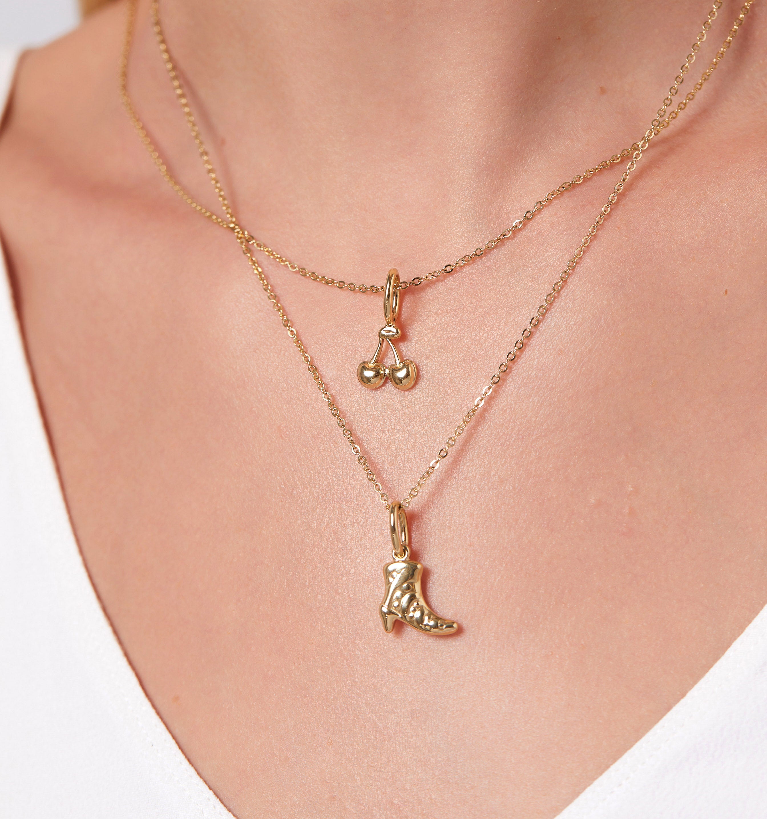 Elegant Cherry Necklace for Women - Dainty Cherry Pendant Jewelry Gift for Her - Perfect for Valentine's Day, Anniversary & Birthday