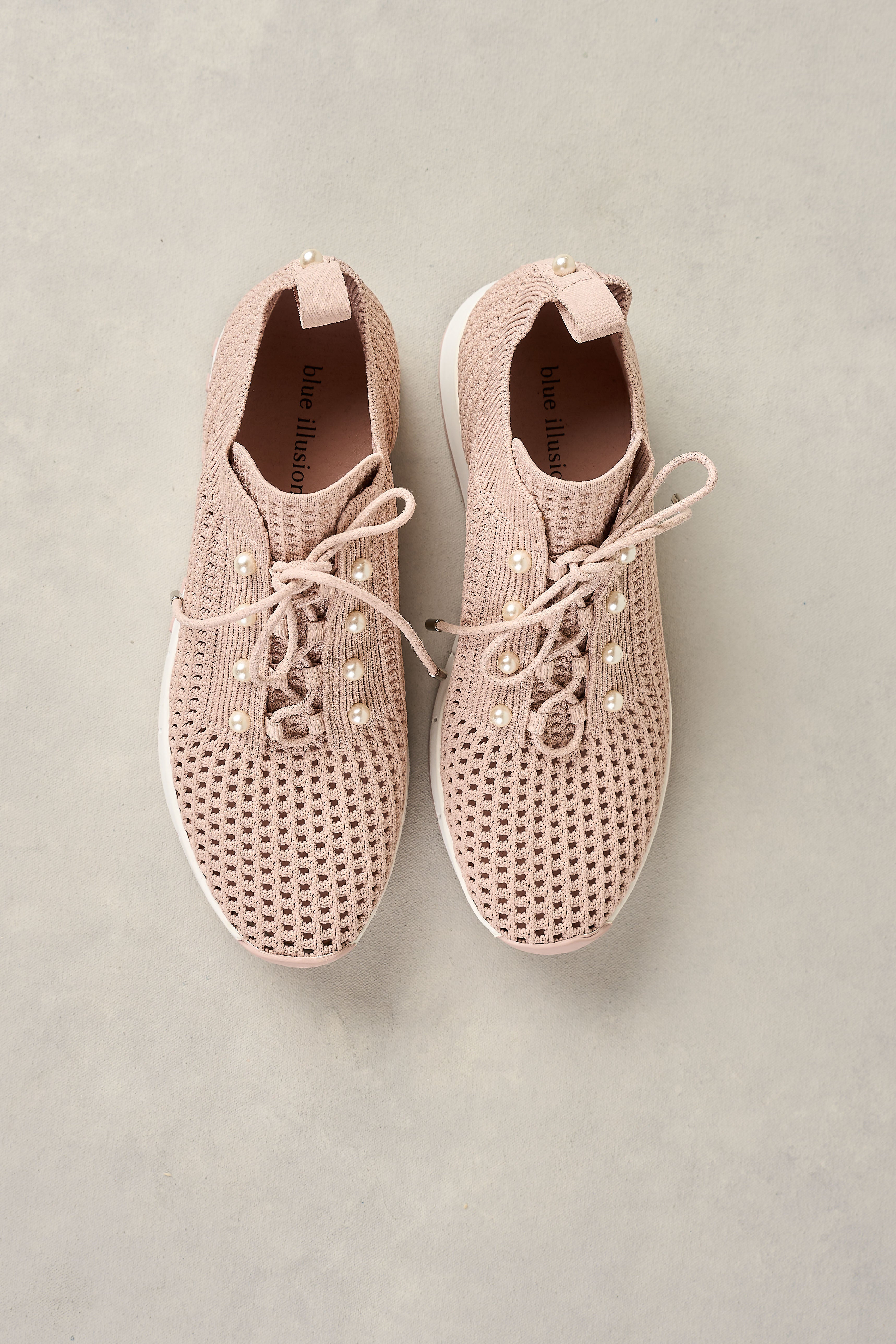 Perla Knit Sneakers for Women - Dusty Pink Casual Shoes | Comfortable & Stylish Walking Shoes for Everyday Wear, Work, and Travel