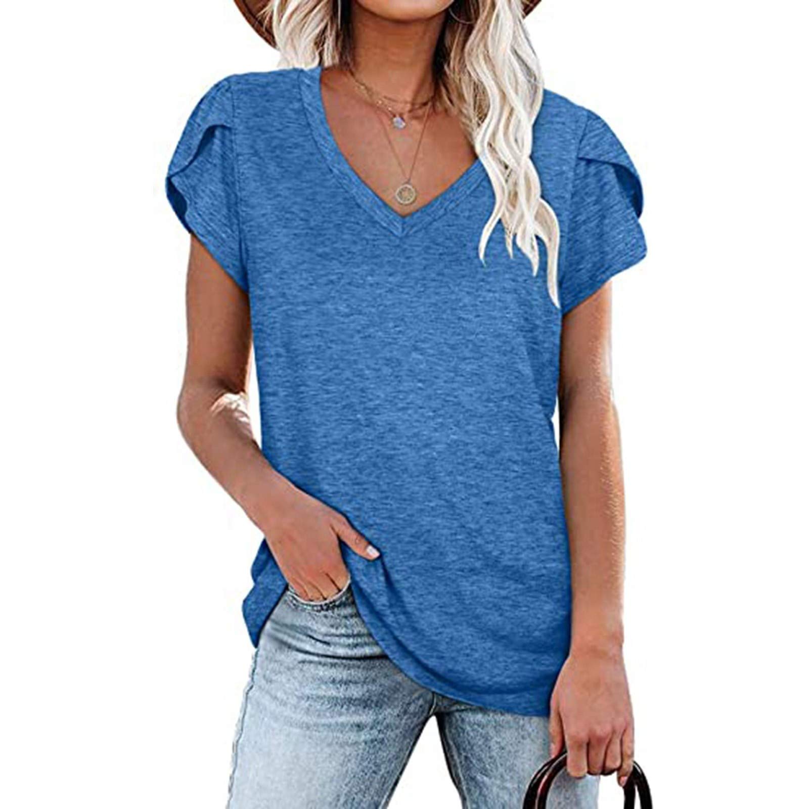 Women's Casual Summer Tops 2022 - Basic Fit Shirts for Beach, 4th of July & Everyday Wear | Dressy Casual Blouses for Women | Perfect for Vacation, Outings & Summer Events