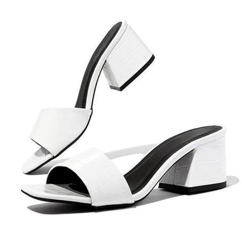 Stylish Women's Square Toe Pumps & Slides - Comfortable Summer Sandals with Low Heels for College Fashion | Perfect for Indoor Wear, Casual Outings & Office Commute