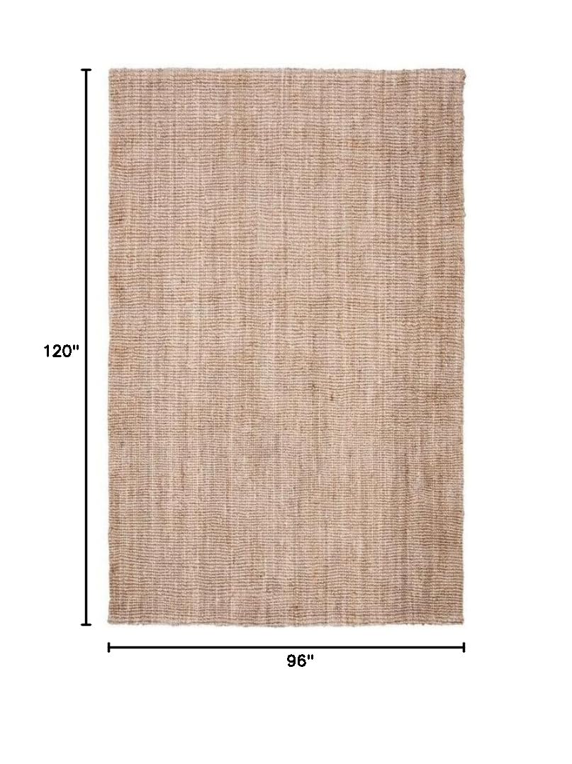 SAFAVIEH Handmade Natural Jute Area Rug 8' x 10' - Farmhouse Boho Chic Grey Rug for Living Room & Bedroom | Durable & Stylish for High Traffic Areas | Perfect for Rustic, Country or Coastal Home Decor
