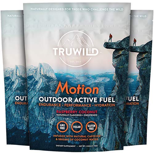 TruWild Motion 3 Pack - All Natural Vegan Pre Workout Powder for Men & Women | Plant-Based Energy Supplement with Electrolytes | Boost VO2 Max & Endurance | No Chemicals or Fillers | Perfect for Gym, Running & Fitness Training