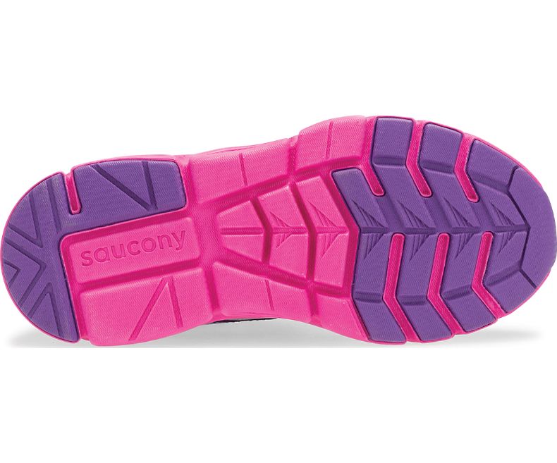 Saucony Purple Flash A/C Kids Running Shoes - Lightweight Breathable Sneakers for Boys & Girls - Perfect for School, Sports & Outdoor Activities